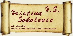 Hristina Sokolović vizit kartica